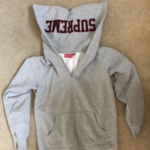 Authentic supreme zip up hoodie